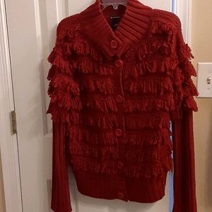 Fringe front cardigan